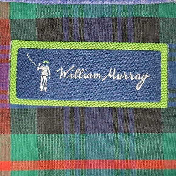 William Murray Mens Shirt Medium Short Sleeve Button Up Golf Watermelon Cocktail - Picture 12 of 13